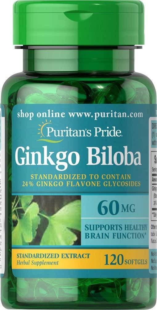Puritan's Pride Ginkgo Biloba 60mg - mondialpharma.com