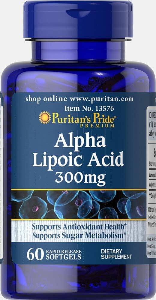 Puritan's Pride Acide Alpha Lipoique 300mg - mondialpharma.com