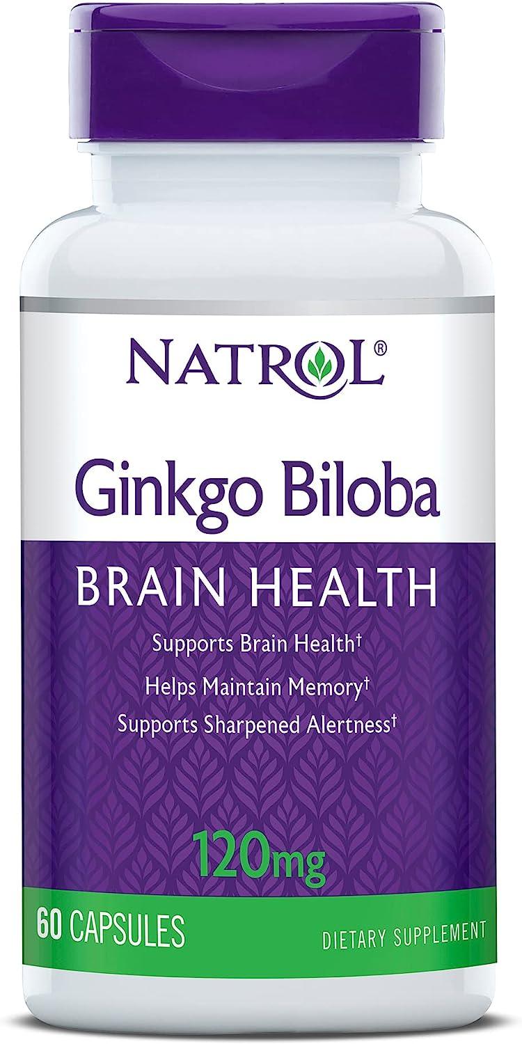 Natrol Ginkgo Biloba 120mg | Santé du Cerveau - mondialpharma.com