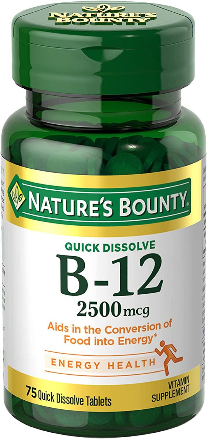 Nature's Bounty Vitamine B12 2500mcg - mondialpharma.com