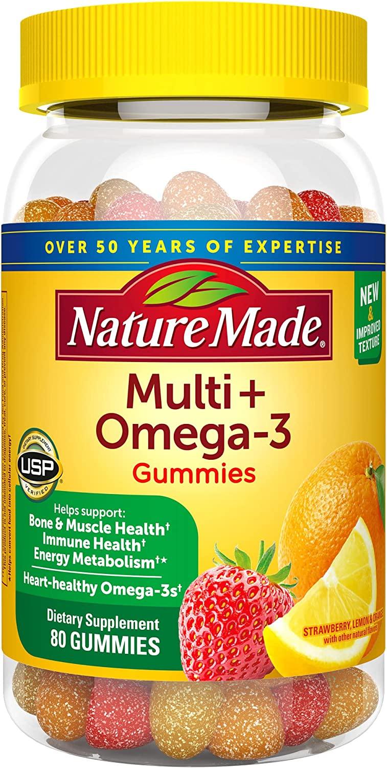 Nature Made Multivitamines + Omega-3 Gummies - mondialpharma.com