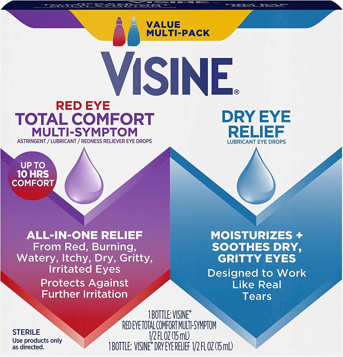 Visine Pack Promo | Confort Total + Soulangement des Yeux Secs - mondialpharma.com