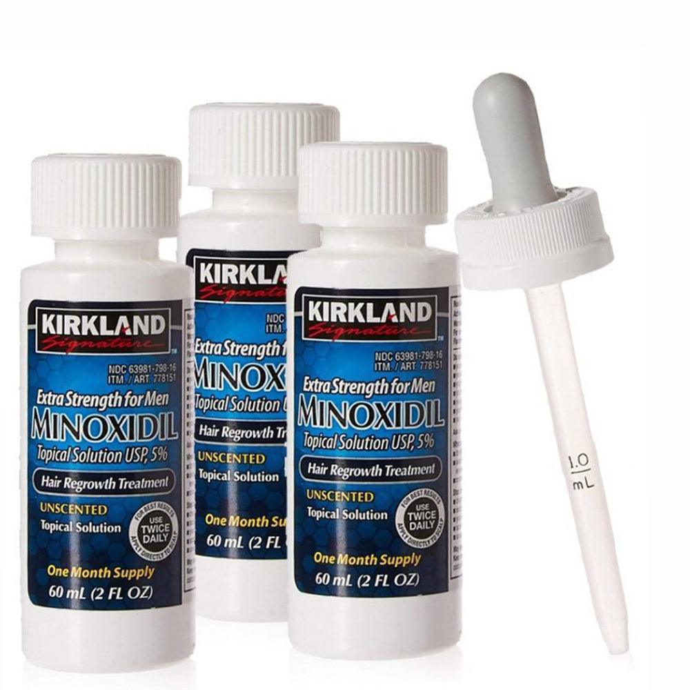 Kirkland Minoxidil 5% (3 mois) | Solution pour Cheveux Clairsemés