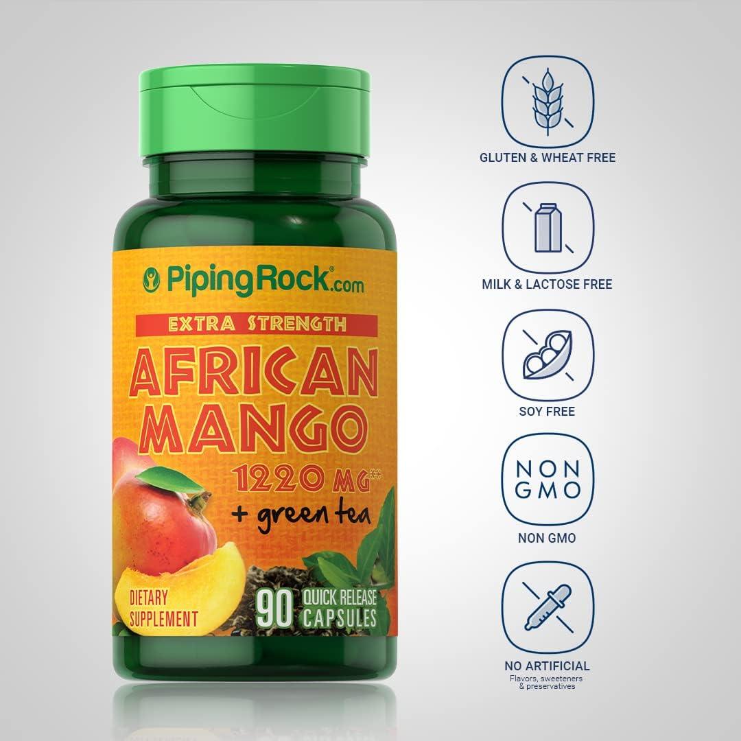Piping Rock Mangue Africaine 1220 mg avec Thé Vert - mondialpharma.com