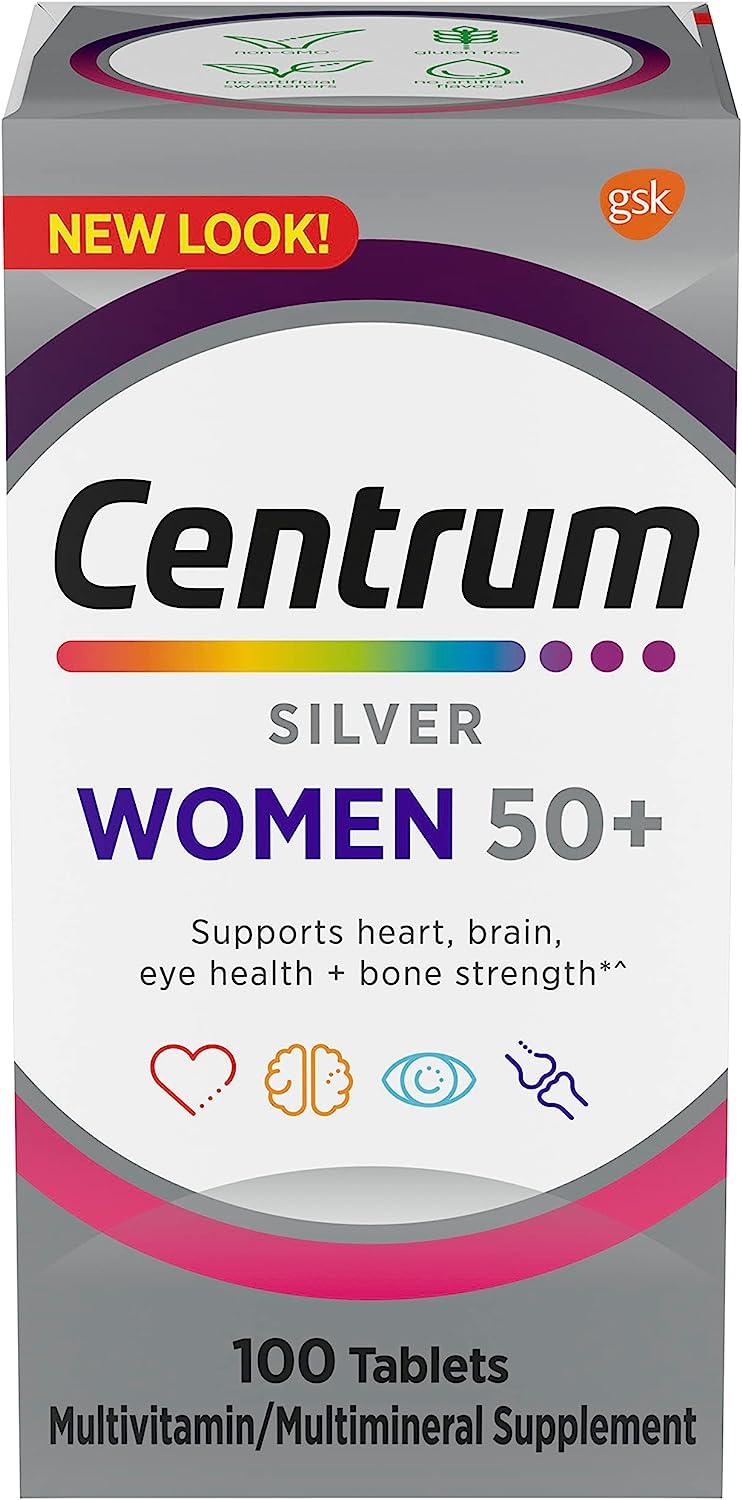 Centrum Silver Multivitamines pour Femmes 50+ (100 Comprimés) - mondialpharma.com