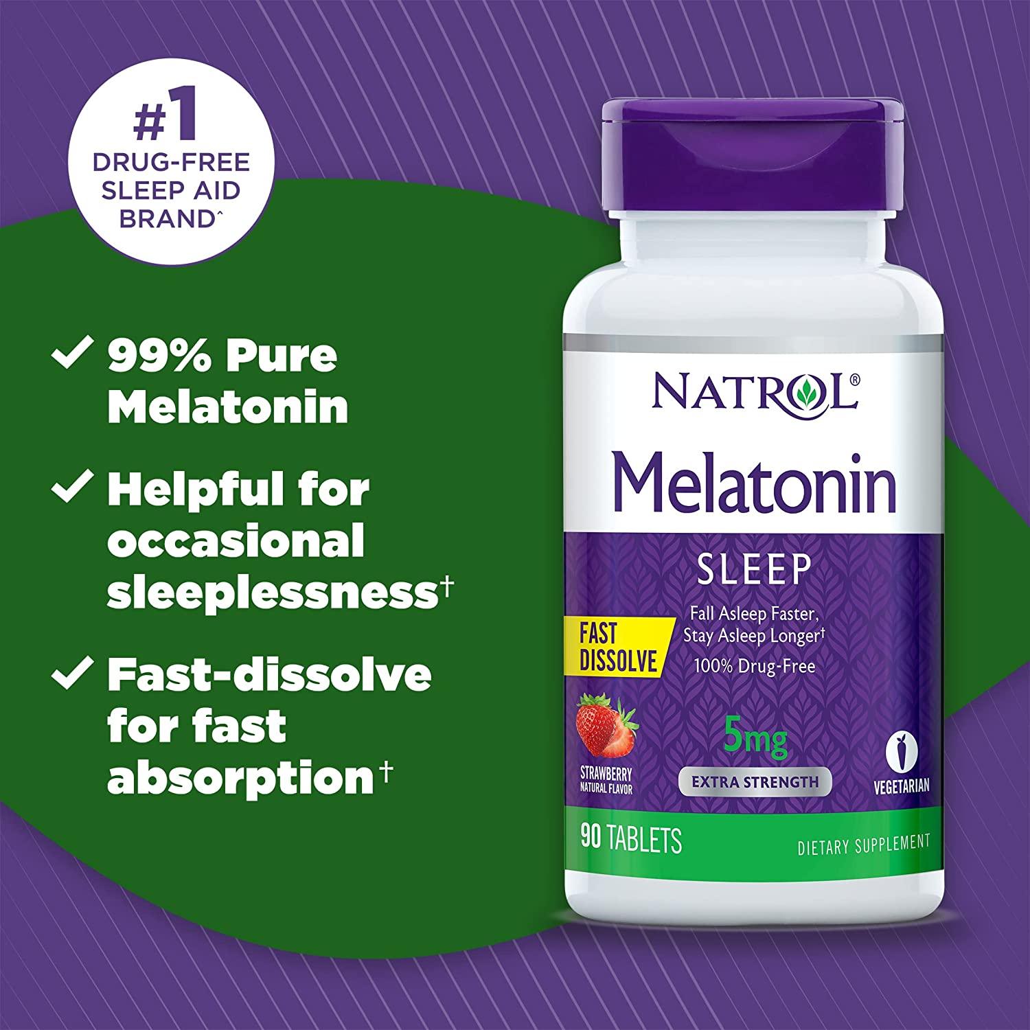 Natrol Melatonine 5mg Action Rapide - mondialpharma.com