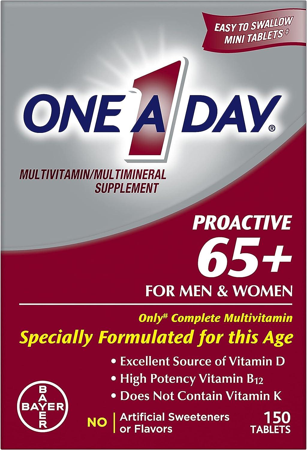 One a Day Proactive Multivitamines pour Hommes & Femmes 65+ - mondialpharma.com