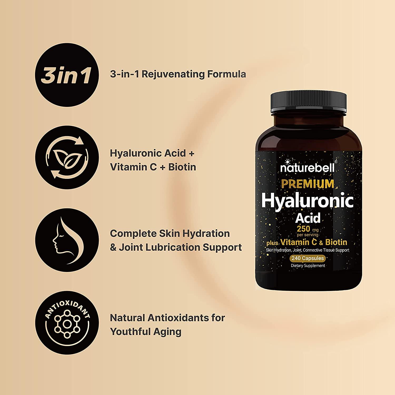 Acide Hyaluronique 250mg plus Vitamine C & Biotine - mondialpharma.com
