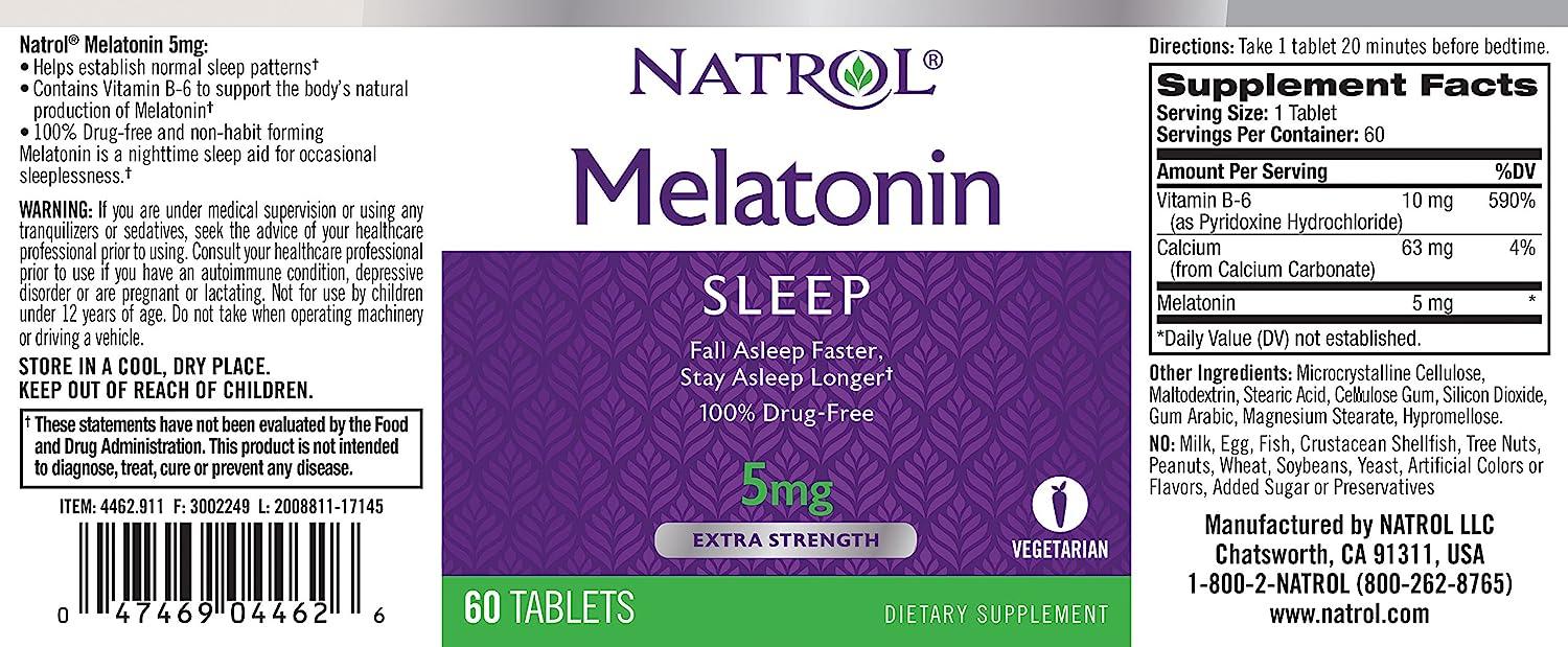 Natrol Melatonine 5mg Extra Fort - mondialpharma.com