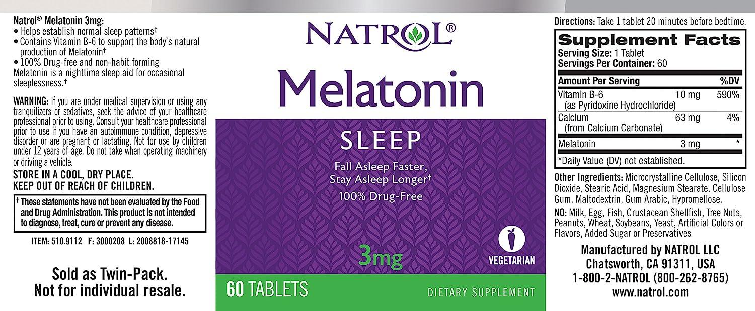 Natrol Melatonine 3mg - mondialpharma.com