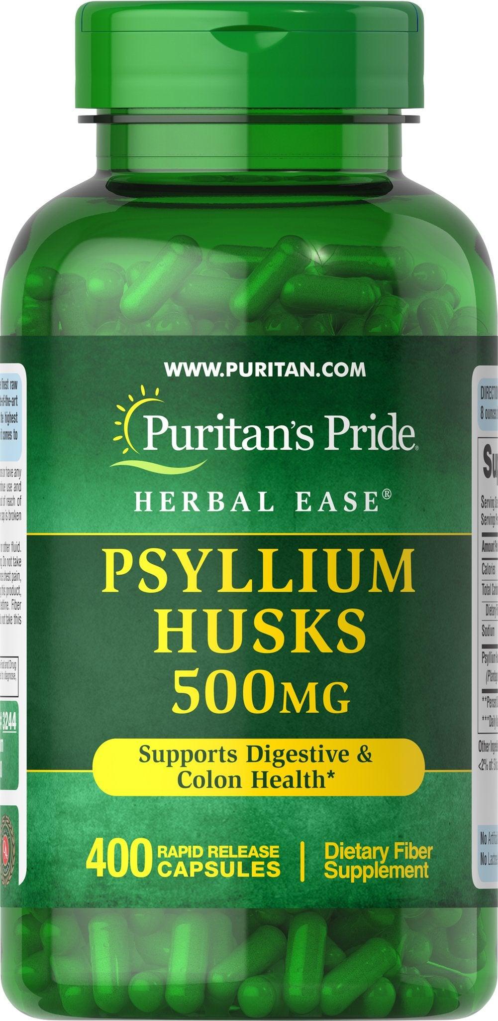 Puritan's Pride Psyllium Husks 500mg - mondialpharma.com