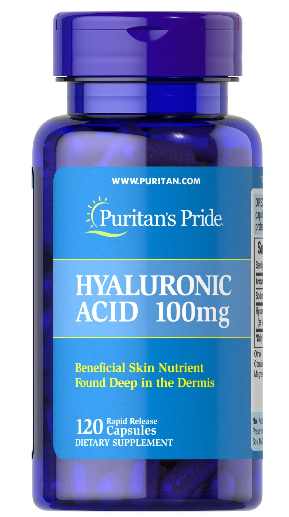Puritan's Pride Acide Hyaluronique 100mg - mondialpharma.com