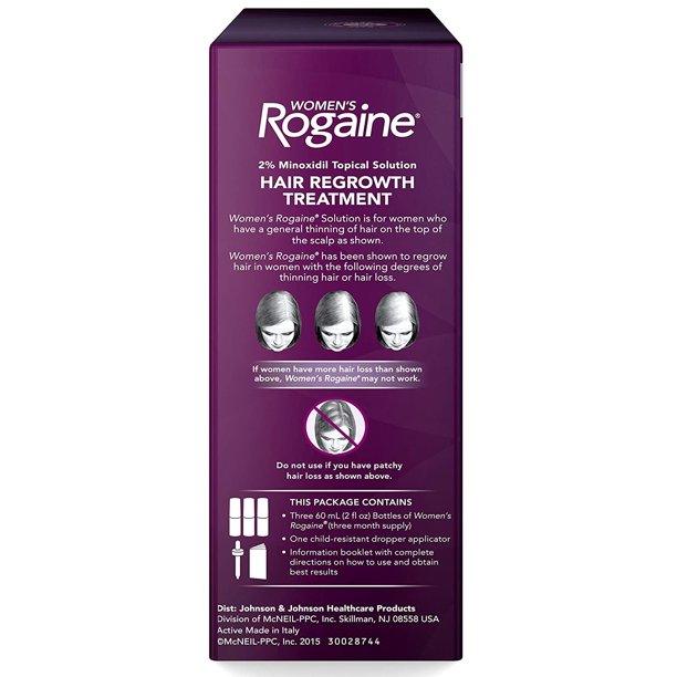Rogaine Minoxidil 2% Solution Topique pour Femmes (3 mois) - mondialpharma.com