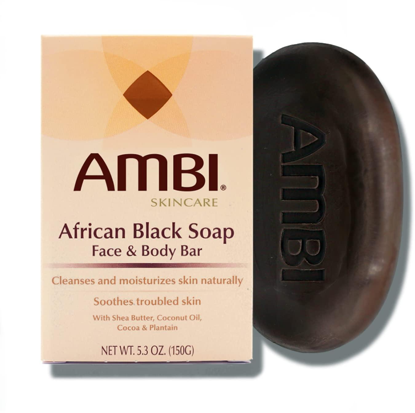 Ambi Savon Noir Africain (avec beurre de karité et huile de noix de coco) - mondialpharma.com