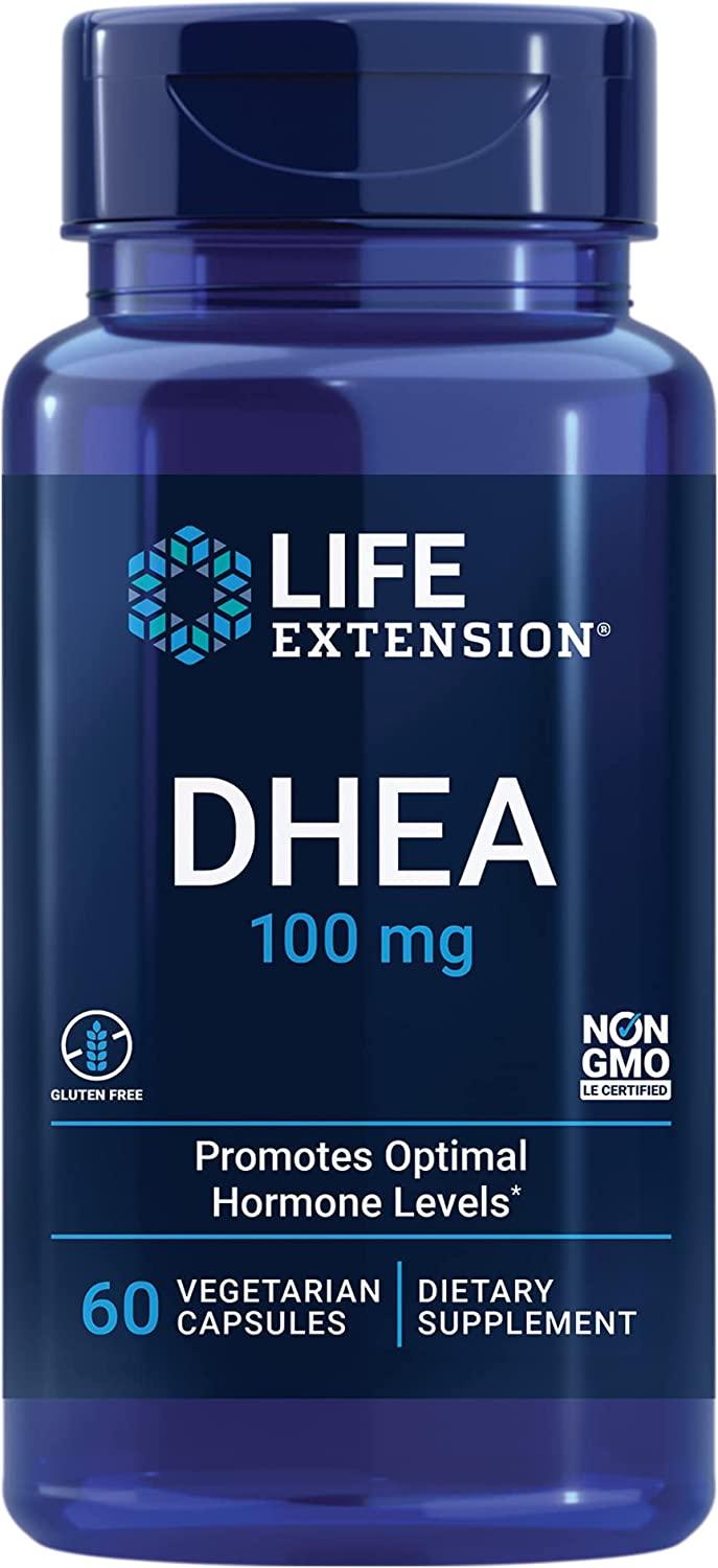 Life Extension DHEA 100mg | Favorise des Niveaux d'Hormones Optimaux - mondialpharma.com