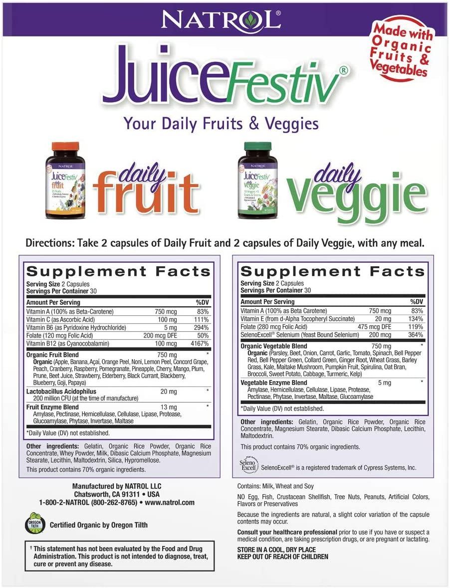 Natrol JuiceFestiv Fruits et Légumes Quotidien - mondialpharma.com