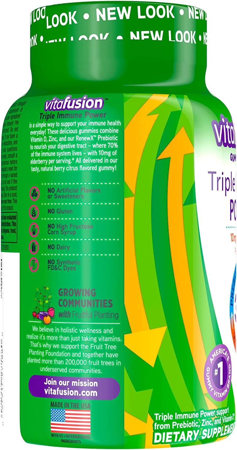 Vitafusion Triple Immunité Gummies - mondialpharma.com