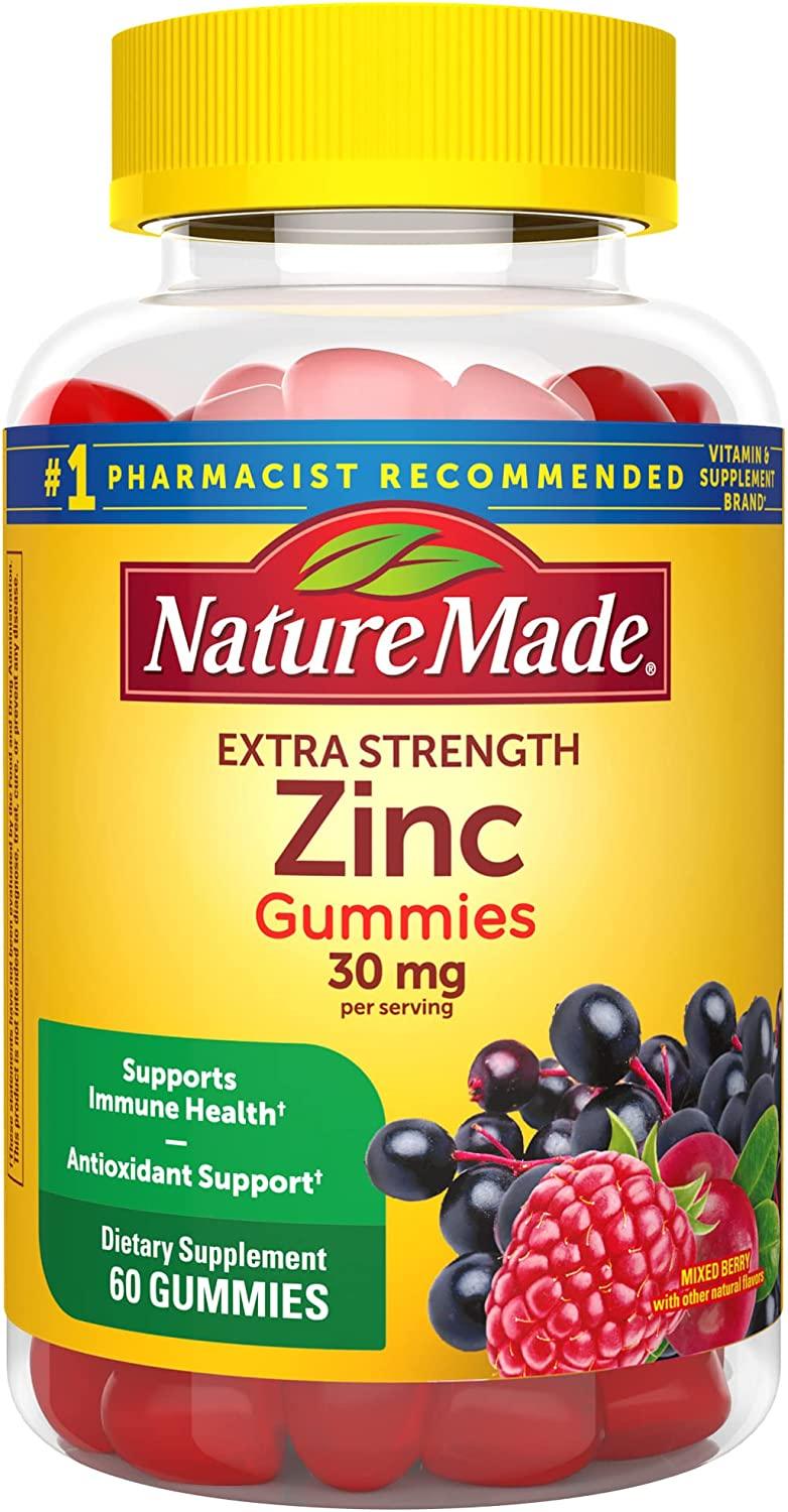 Nature Made Zinc 30mg Gummies Extra Fort - mondialpharma.com