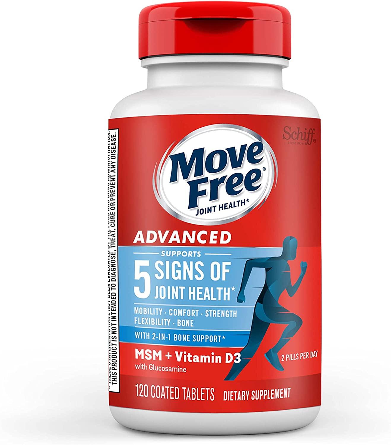Move Free Avancé Glucosamine Chondroïtine MSM + Vitamine D3 - mondialpharma.com