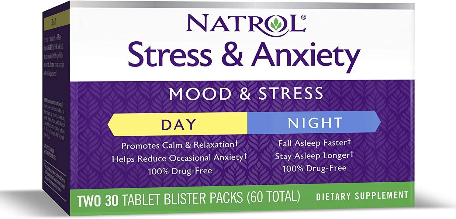 Natrol Stress & Anxiété (Jour et Nuit) - mondialpharma.com