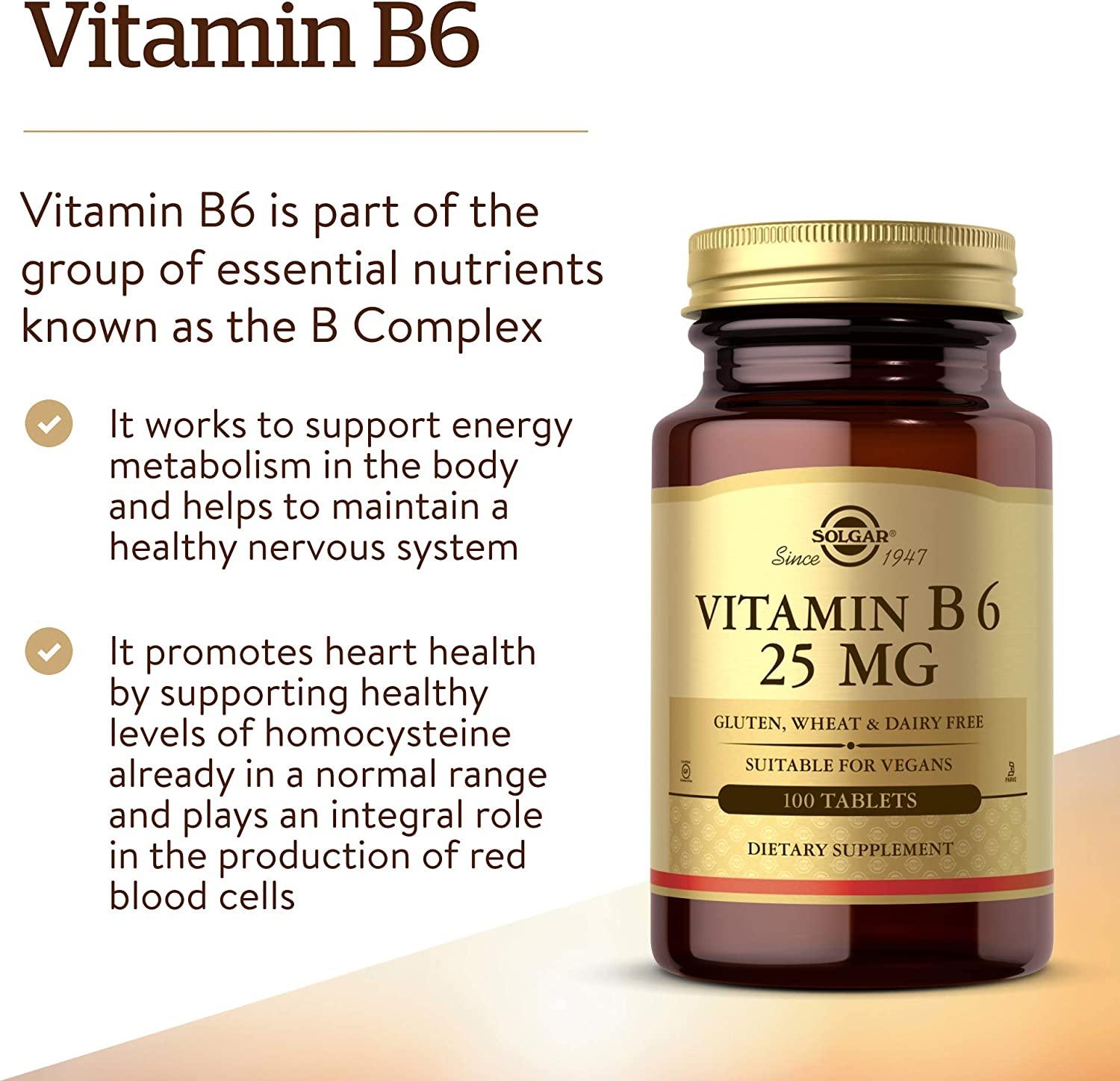 Solgar Vitamine B6 25mg - mondialpharma.com