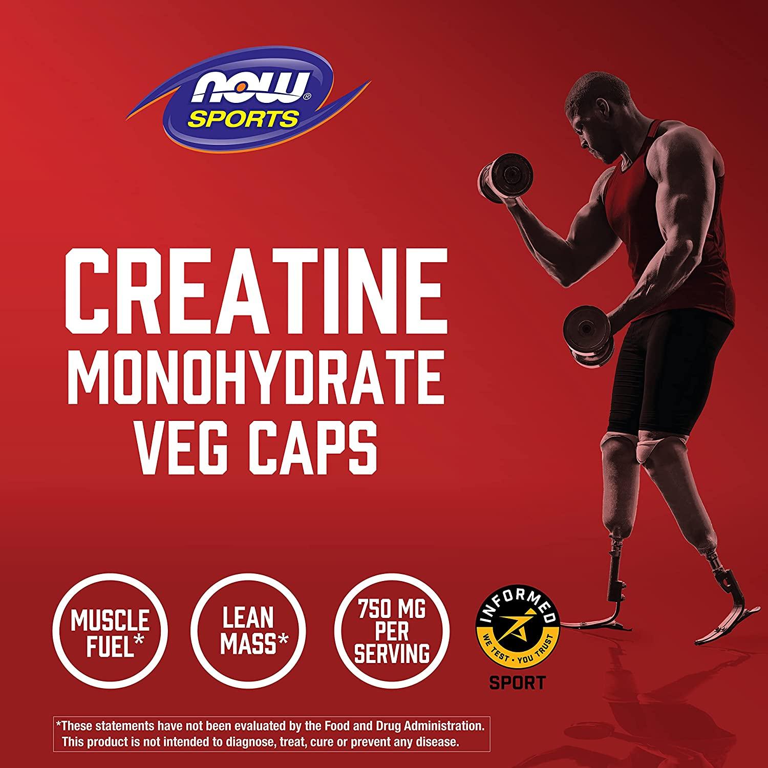 NOW Sports Créatine Monohydrate 750mg - mondialpharma.com