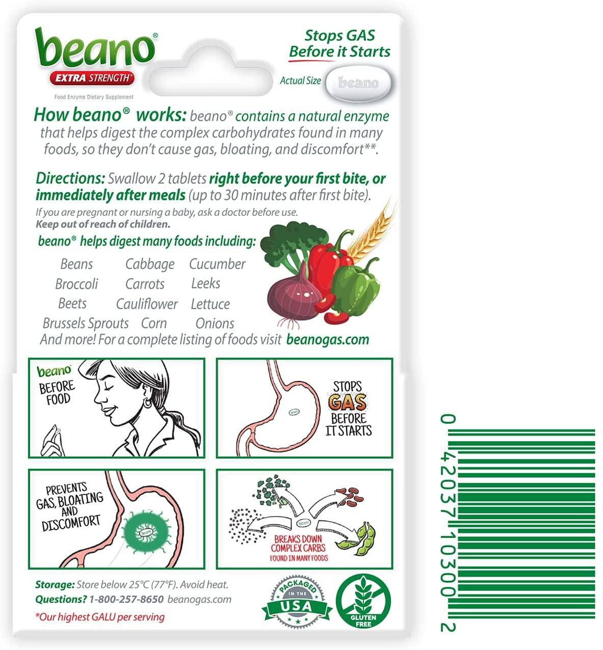 Beano | Prévention des Gaz et Supplément d'Enzymes Digestives - mondialpharma.com