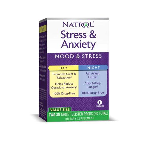 Natrol Stress & Anxiété (Jour et Nuit) - mondialpharma.com