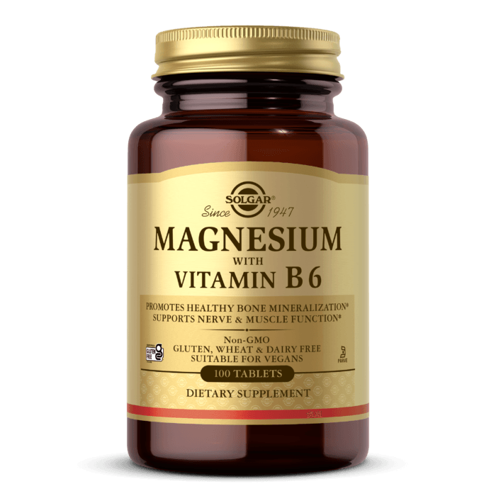 Solgar Magnesium + Vitamine B6 - mondialpharma.com