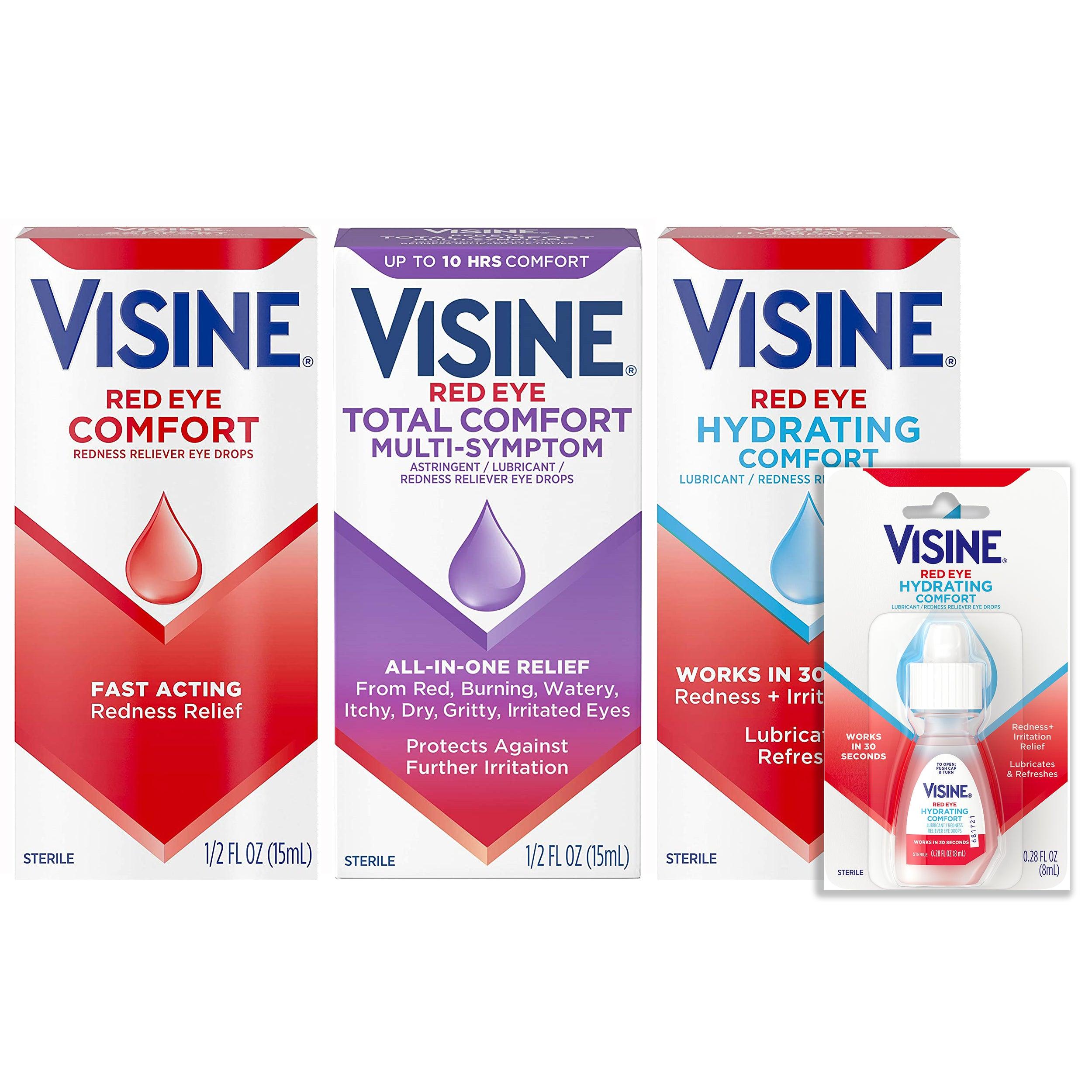 Visine Pack Promo | Confort des Yeux Rouges +1 Pack Voyage Gratuit - mondialpharma.com
