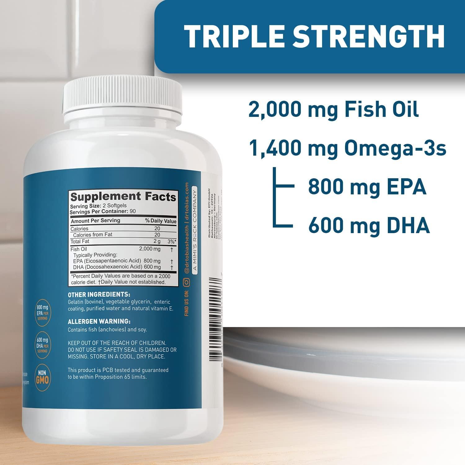 Fish Oil Supplement: 800mg of Omega-3s