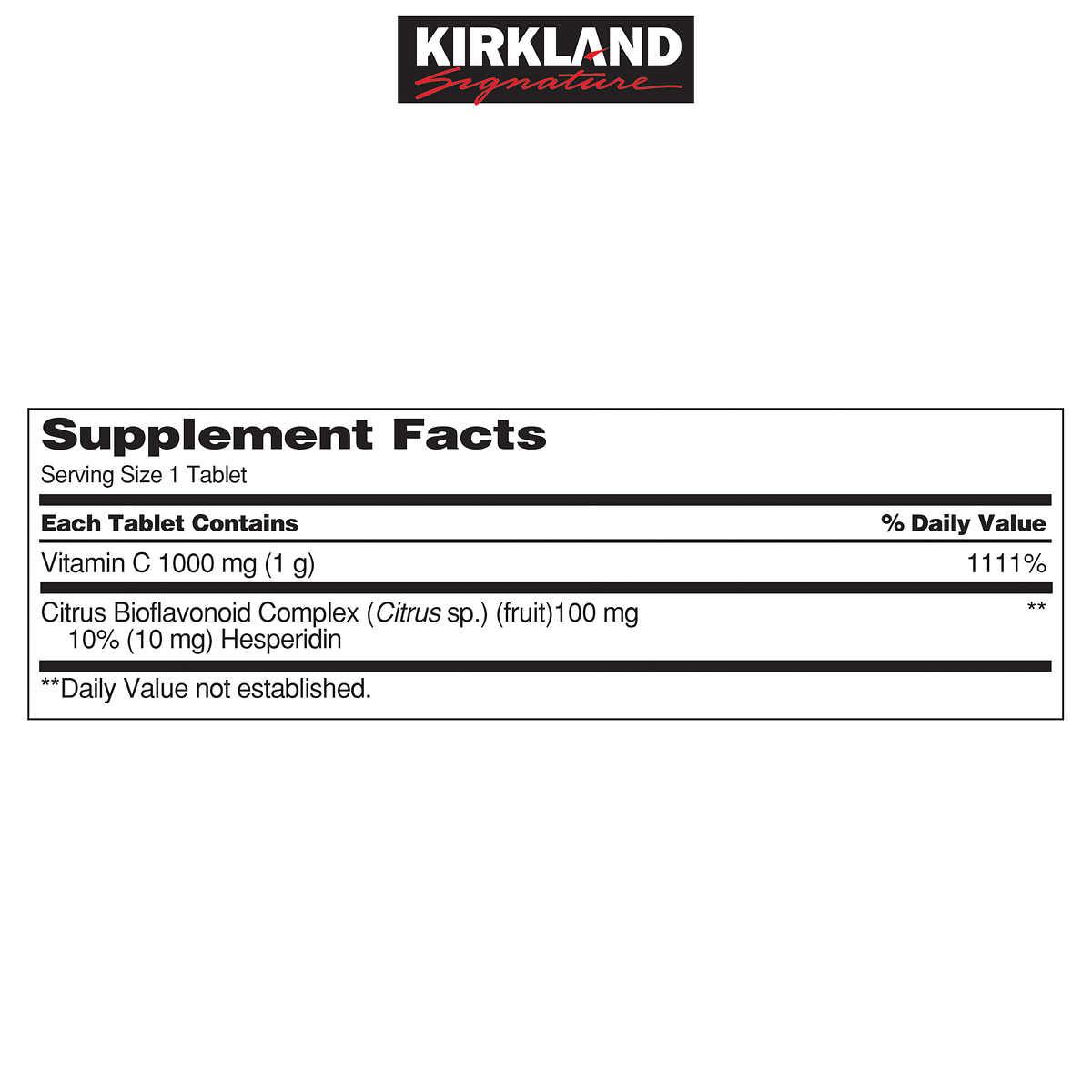 Kirkland Vitamine C 1000mg - mondialpharma.com
