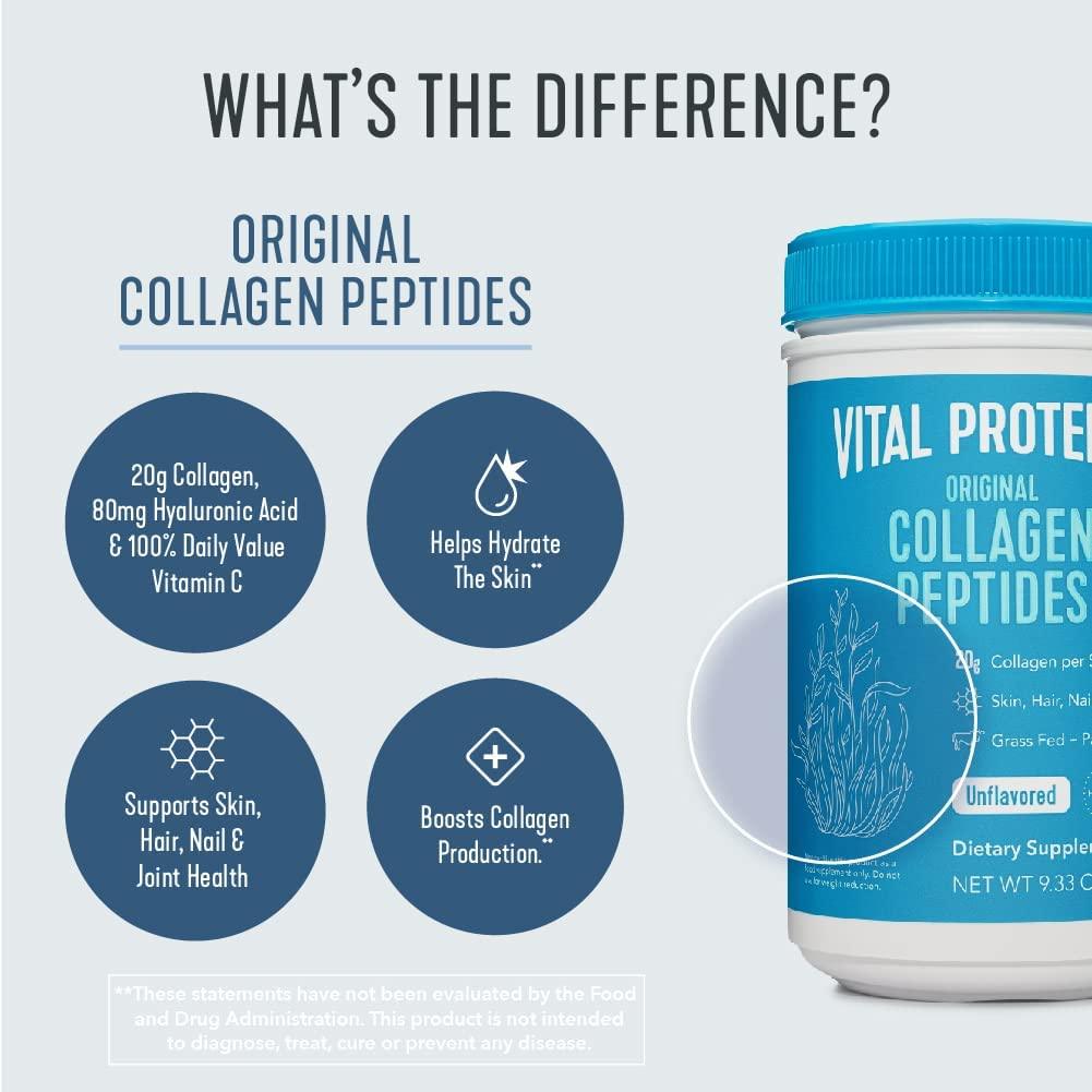 Vital Proteins Peptides de Collagène Poudre (Sans Saveur) - mondialpharma.com