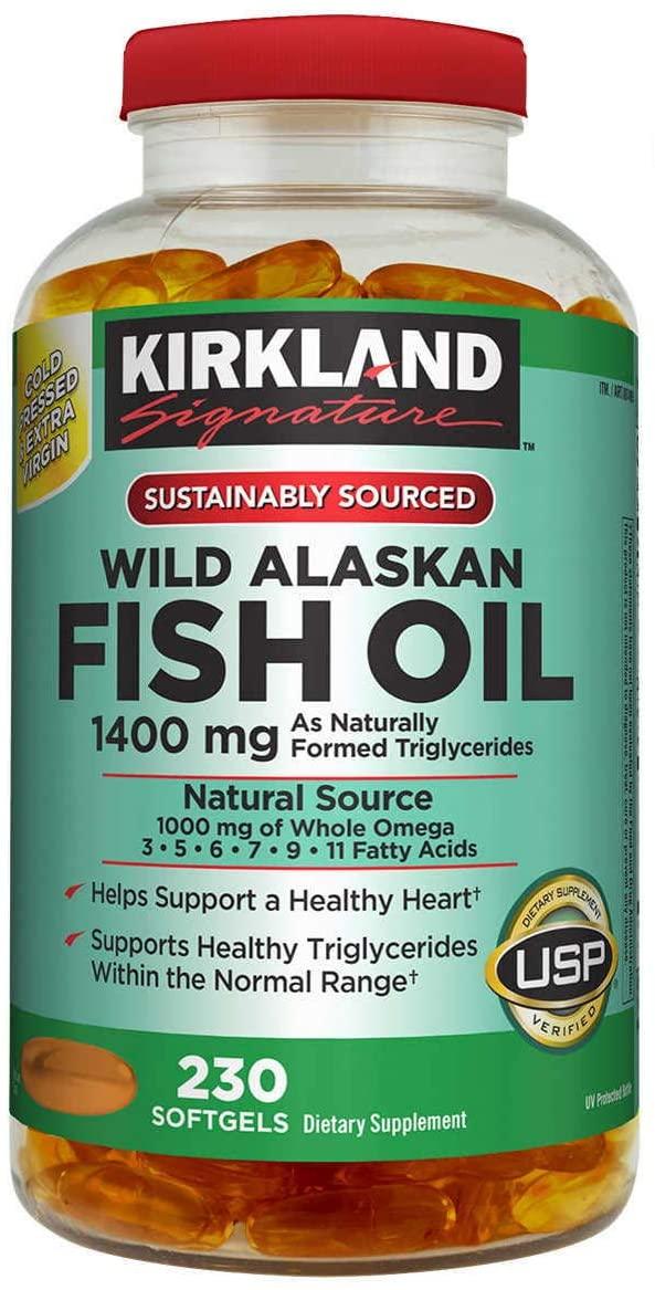 Kirkland Huile de Poisson Sauvage d'Alaska 1400mg - mondialpharma.com