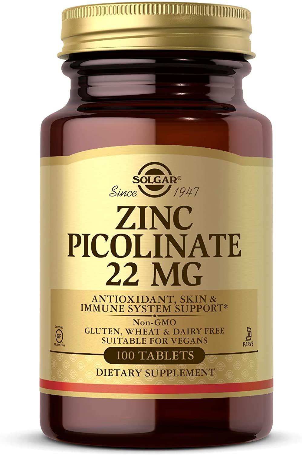 Solgar Zinc Picolinate 22 mg - mondialpharma.com