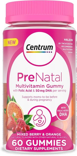 Centrum Multivitamine Prénatale Gummies avec DHA & Acide Folique