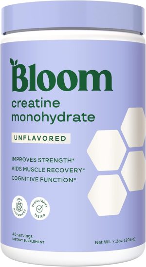 Bloom Nutrition Créatine Monohydrate poudre micronisée femme